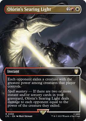 Olorin's Searing Light (Borderless) card from Commander: The Lord of the Rings: Tales of Middle-earth