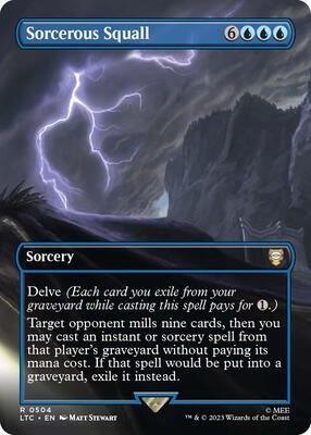 Sorcerous Squall (Borderless) card from Commander: The Lord of the Rings: Tales of Middle-earth