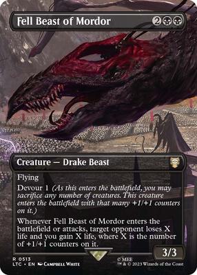Fell Beast of Mordor (Borderless) card from Commander: The Lord of the Rings: Tales of Middle-earth