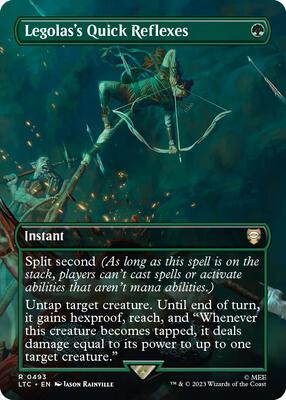Legolas's Quick Reflexes (Borderless) card from Commander: The Lord of the Rings: Tales of Middle-earth