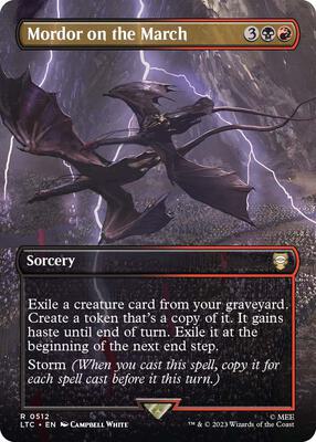 Mordor on the March (Borderless) card from Commander: The Lord of the Rings: Tales of Middle-earth