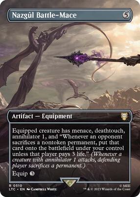 Nazgul Battle-Mace (Borderless) card from Commander: The Lord of the Rings: Tales of Middle-earth