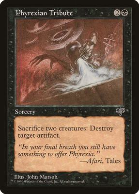 Phyrexian Tribute card from Mirage