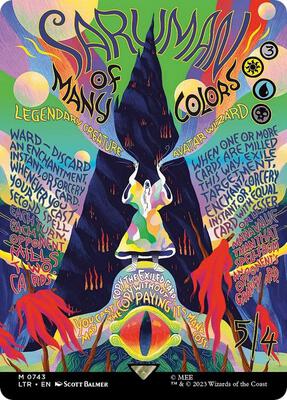 Saruman of Many Colors (Borderless Poster) card from Universes Beyond: The Lord of the Rings: Tales of Middle-earth