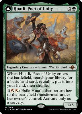 Huatli, Poet of Unity card from The Lost Caverns of Ixalan