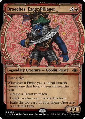 Breeches, Eager Pillager (Showcase) card from The Lost Caverns of Ixalan
