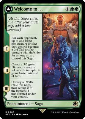 Welcome to . . . card from Universes Beyond: Jurassic World Collection