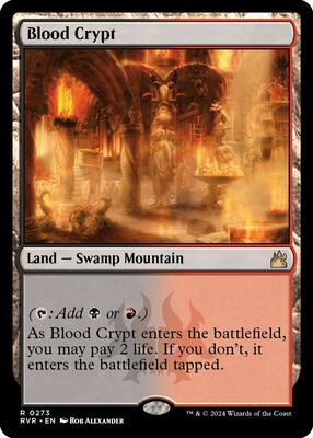 Blood Crypt card from Ravnica Remastered