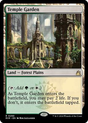 Temple Garden card from Ravnica Remastered