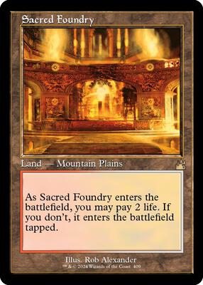 Sacred Foundry (Retro Frame) card from Ravnica Remastered