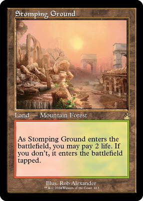 Stomping Ground (Retro Frame) card from Ravnica Remastered