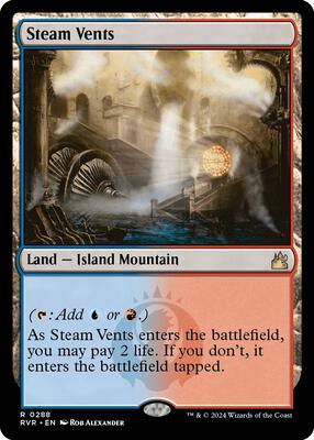Steam Vents card from Ravnica Remastered