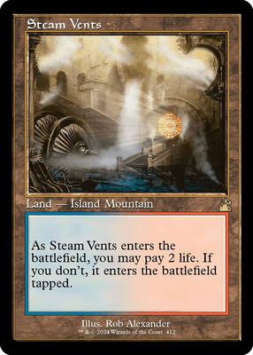 Steam Vents (Retro Frame) card from Ravnica Remastered