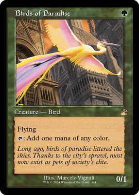 Birds of Paradise (Retro Frame) card from Ravnica Remastered