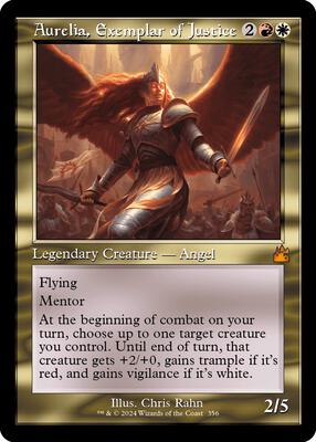 Aurelia, Exemplar of Justice (Retro Frame) card from Ravnica Remastered