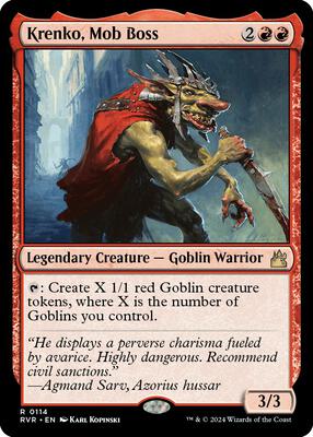 Krenko, Mob Boss card from Ravnica Remastered
