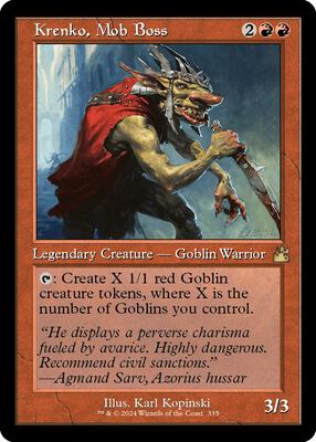 Krenko, Mob Boss (Retro Frame) card from Ravnica Remastered