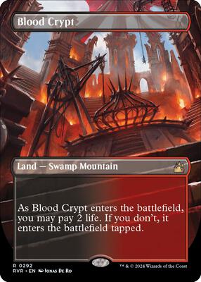 Blood Crypt (Borderless) card from Ravnica Remastered