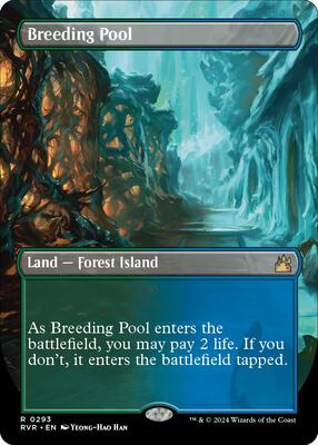 Breeding Pool (Borderless) card from Ravnica Remastered