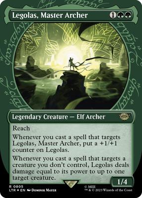 Legolas, Master Archer (Showcase) (Surge Foil) card from Universes Beyond: The Lord of the Rings: Tales of Middle-earth