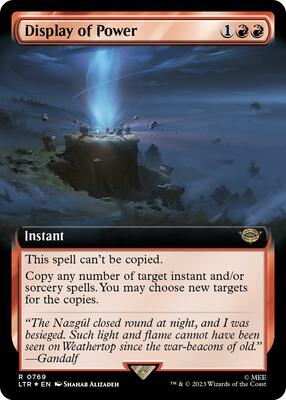 Display of Power (Extended Art) (Surge Foil) card from Universes Beyond: The Lord of the Rings: Tales of Middle-earth