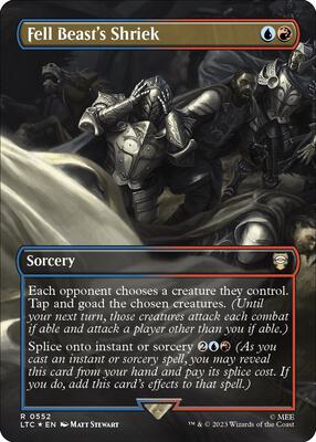 Fell Beast's Shriek (Borderless) (Surge Foil) card from Commander: The Lord of the Rings: Tales of Middle-earth