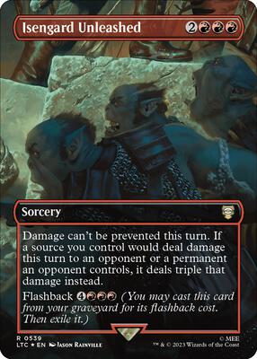 Isengard Unleashed (Borderless) (Surge Foil) card from Commander: The Lord of the Rings: Tales of Middle-earth