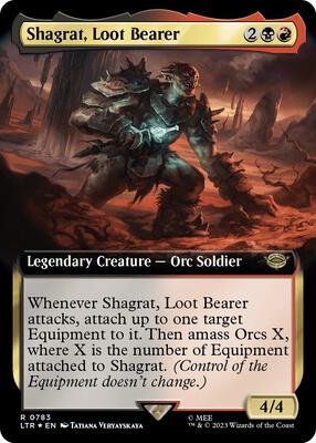 Shagrat, Loot Bearer (Extended Art) (Surge Foil) card from Universes Beyond: The Lord of the Rings: Tales of Middle-earth