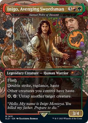 Inigo, Avenging Swordsman - Samut, Voice of Dissent card from Secret Lair Drop Series