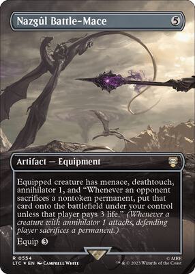 Nazgul Battle-Mace (Borderless) (Surge Foil) card from Commander: The Lord of the Rings: Tales of Middle-earth