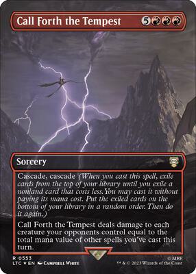 Call Forth the Tempest (Borderless) (Surge Foil) card from Commander: The Lord of the Rings: Tales of Middle-earth