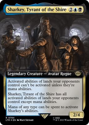 Sharkey, Tyrant of the Shire (Extended Art) (Surge Foil) card from Universes Beyond: The Lord of the Rings: Tales of Middle-earth