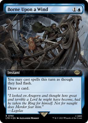 Borne Upon a Wind (Extended Art) (Surge Foil) card from Universes Beyond: The Lord of the Rings: Tales of Middle-earth