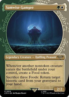 Samwise Gamgee (Showcase) (Surge Foil) card from Universes Beyond: The Lord of the Rings: Tales of Middle-earth