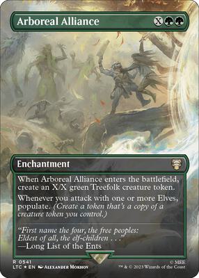 Arboreal Alliance (Borderless) (Surge Foil) card from Commander: The Lord of the Rings: Tales of Middle-earth