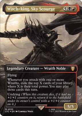 Witch-king, Sky Scourge (Borderless) (Surge Foil) card from Commander: The Lord of the Rings: Tales of Middle-earth