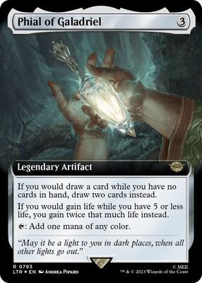 Phial of Galadriel (Extended Art) (Surge Foil) card from Universes Beyond: The Lord of the Rings: Tales of Middle-earth