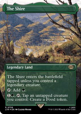 The Shire (Borderless) (Surge Foil) card from Universes Beyond: The Lord of the Rings: Tales of Middle-earth