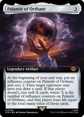 Palantir of Orthanc (Extended Art) (Surge Foil) card from Universes Beyond: The Lord of the Rings: Tales of Middle-earth