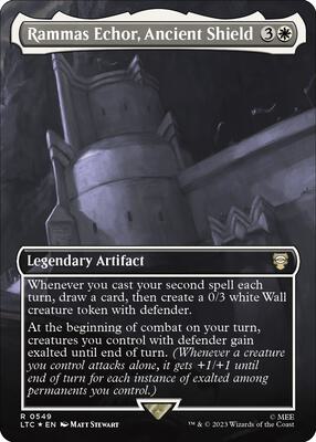 Rammas Echor, Ancient Shield (Borderless) (Surge Foil) card from Commander: The Lord of the Rings: Tales of Middle-earth