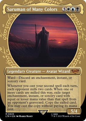 Saruman of Many Colors (Showcase) (Surge Foil) card from Universes Beyond: The Lord of the Rings: Tales of Middle-earth