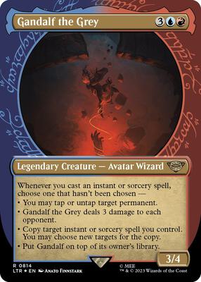 Gandalf the Grey (Showcase) (Surge Foil) card from Universes Beyond: The Lord of the Rings: Tales of Middle-earth