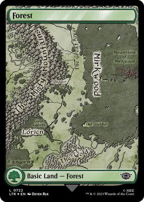 Forest (0722) (Surge Foil) card from Universes Beyond: The Lord of the Rings: Tales of Middle-earth