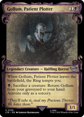 Gollum, Patient Plotter (Showcase Scrolls) card from Universes Beyond: The Lord of the Rings: Tales of Middle-earth