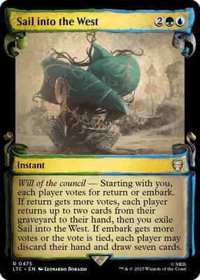 Sail into the West (Showcase Scrolls) card from Commander: The Lord of the Rings: Tales of Middle-earth