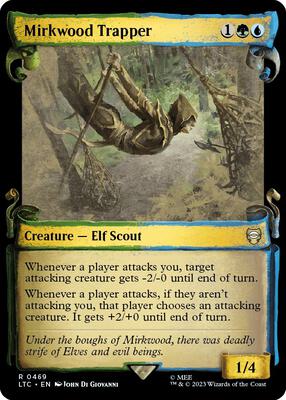 Mirkwood Trapper (Showcase Scrolls) card from Commander: The Lord of the Rings: Tales of Middle-earth