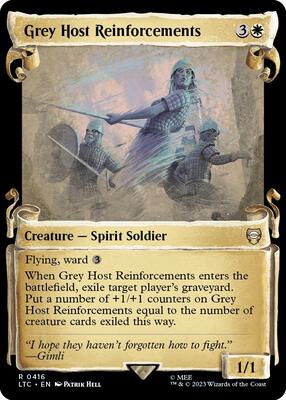 Grey Host Reinforcements (Showcase Scrolls) card from Commander: The Lord of the Rings: Tales of Middle-earth