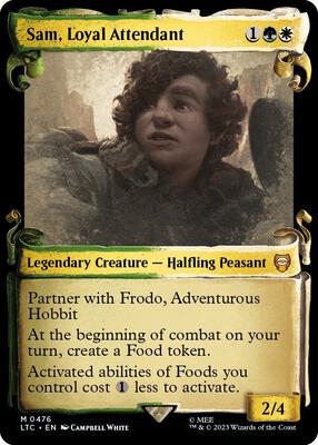 Sam, Loyal Attendant (Showcase Scrolls) card from Commander: The Lord of the Rings: Tales of Middle-earth