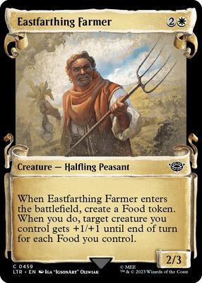 Eastfarthing Farmer (Showcase Scrolls) card from Universes Beyond: The Lord of the Rings: Tales of Middle-earth