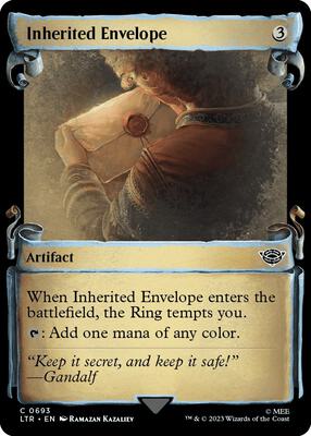 Inherited Envelope (Showcase Scrolls) card from Universes Beyond: The Lord of the Rings: Tales of Middle-earth